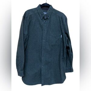 Men’s Woolrich Green Long Sleeve Button Front Shirt Shacket, Size Large.